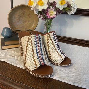 Tory Burch Pecha Stitched Mules/Slides